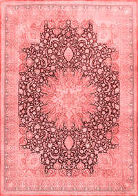 Medallion Red Traditional Rug, tr3177red