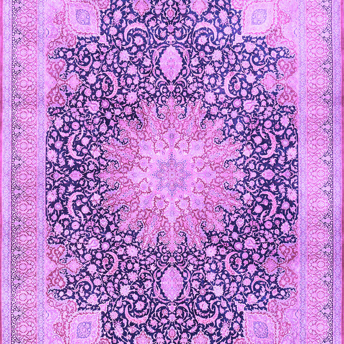 Machine Washable Medallion Purple Traditional Area Rugs, wshtr3177pur