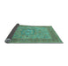 Sideview of Medallion Light Blue Traditional Rug, tr3178lblu