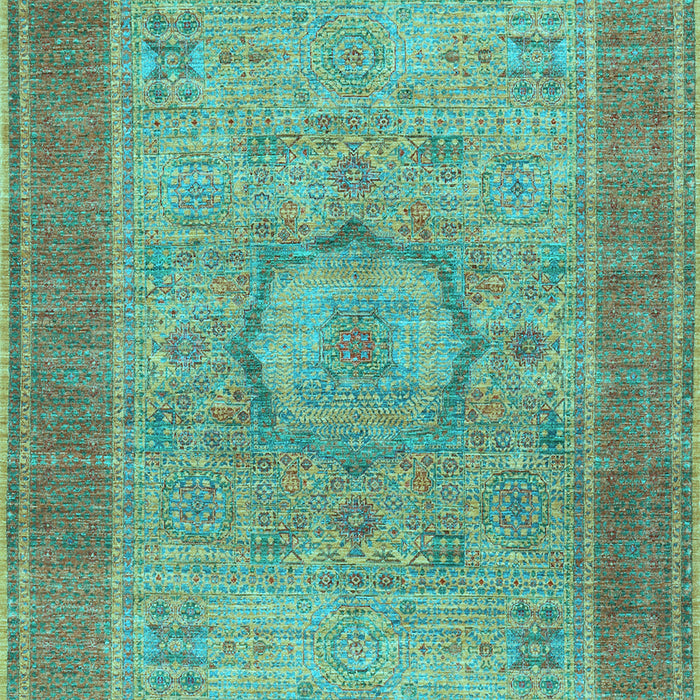 Medallion Light Blue Traditional Rug, tr3178lblu