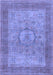 Medallion Blue Traditional Rug, tr3178blu