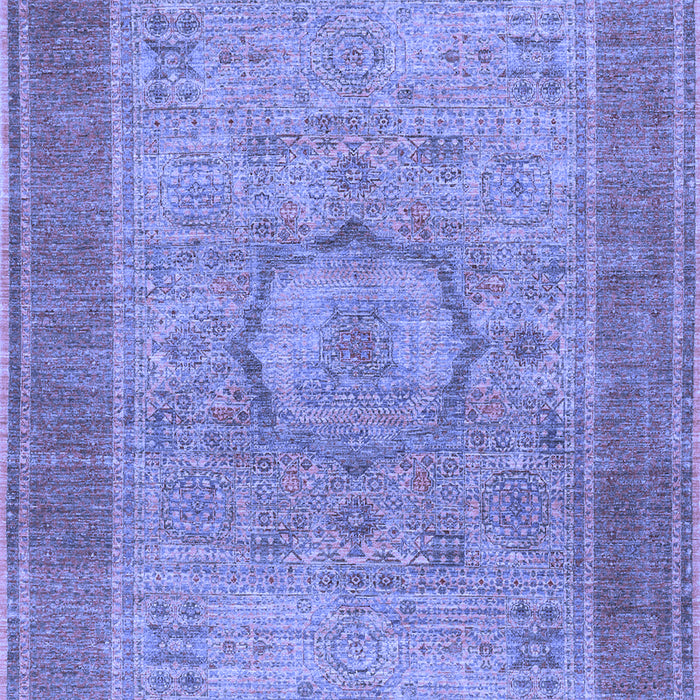 Medallion Blue Traditional Rug, tr3178blu