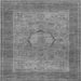 Serging Thickness of Medallion Gray Traditional Rug, tr3178gry