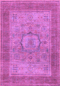 Medallion Purple Traditional Rug, tr3178pur