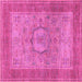 Square Medallion Pink Traditional Rug, tr3178pnk