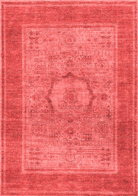 Medallion Red Traditional Rug, tr3178red