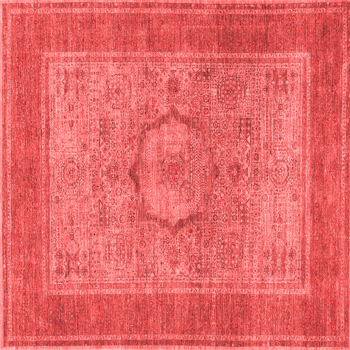 Machine Washable Medallion Red Traditional Rug, wshtr3178red