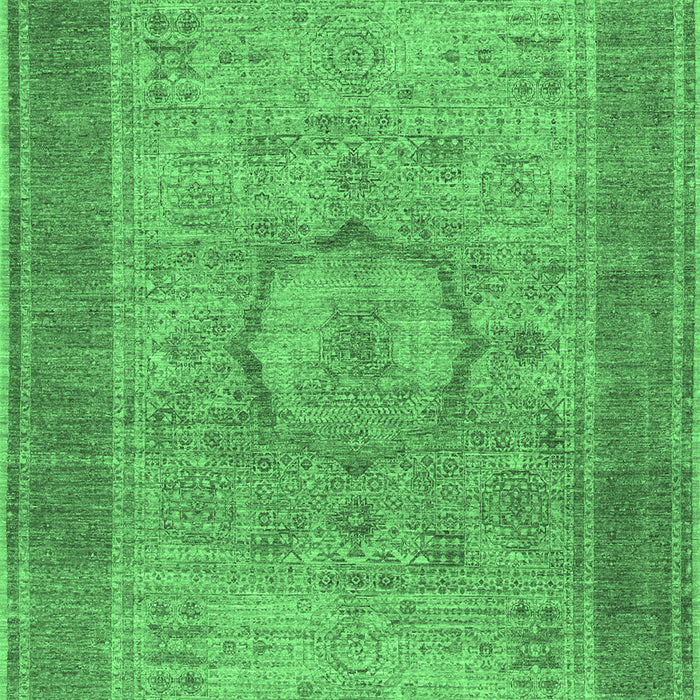 Medallion Emerald Green Traditional Rug, tr3178emgrn
