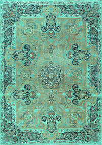 Persian Turquoise Traditional Rug, tr3179turq