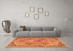 Machine Washable Persian Orange Traditional Area Rugs in a Living Room, wshtr3179org