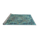 Sideview of Machine Washable Persian Light Blue Traditional Rug, wshtr3179lblu