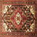 Square Persian Brown Traditional Rug, tr317brn