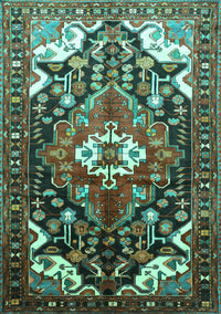 Persian Turquoise Traditional Rug, tr317turq