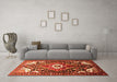 Machine Washable Persian Orange Traditional Area Rugs in a Living Room, wshtr317org