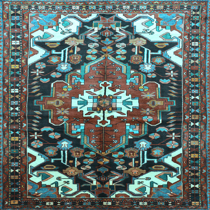 Square Persian Light Blue Traditional Rug, tr317lblu