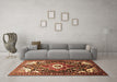 Machine Washable Persian Brown Traditional Rug in a Living Room,, wshtr317brn