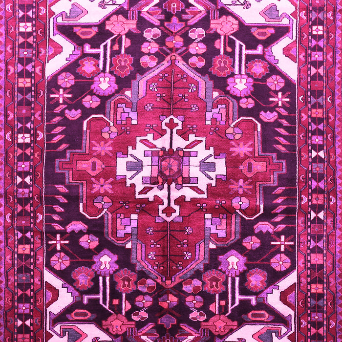 Machine Washable Persian Pink Traditional Rug, wshtr317pnk