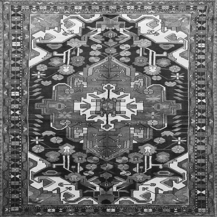 Serging Thickness of Persian Gray Traditional Rug, tr317gry