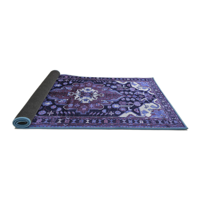 Sideview of Persian Blue Traditional Rug, tr317blu