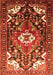 Serging Thickness of Machine Washable Persian Orange Traditional Area Rugs, wshtr317org