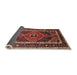 Sideview of Traditional Saffron Red Persian Rug, tr318