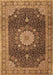 Machine Washable Persian Brown Traditional Rug, wshtr3180brn