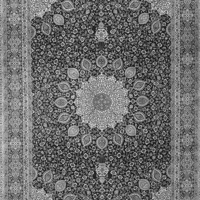 Serging Thickness of Machine Washable Persian Gray Traditional Rug, wshtr3180gry