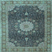 Square Persian Light Blue Traditional Rug, tr3180lblu