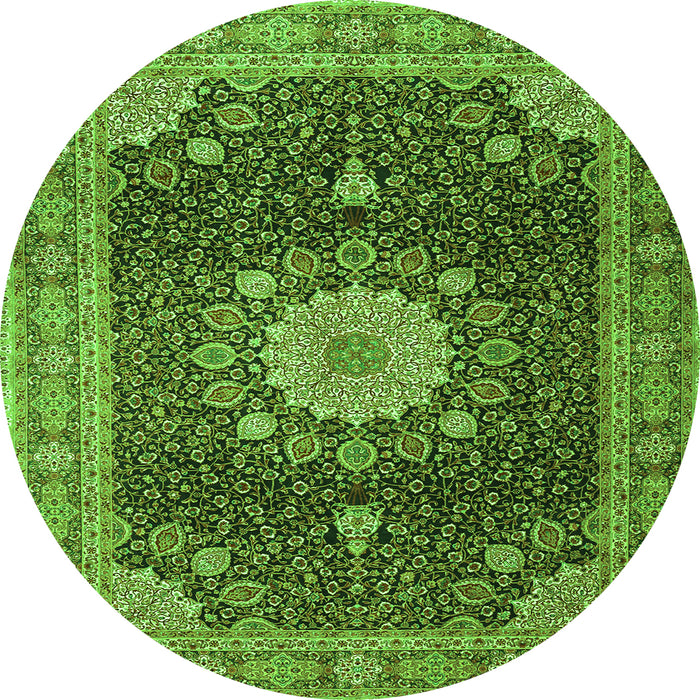 Machine Washable Persian Green Traditional Area Rugs, wshtr3180grn