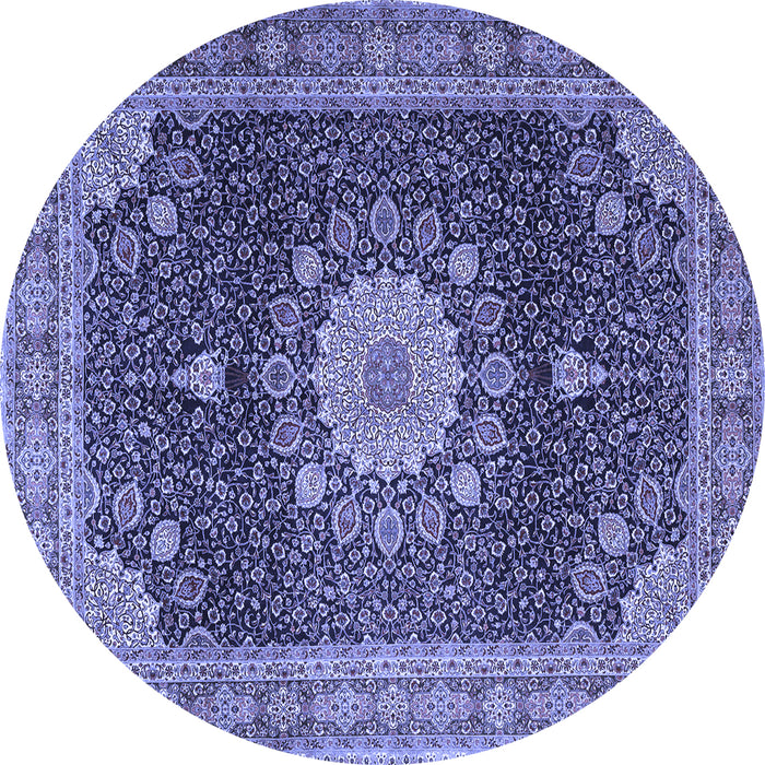 Round Persian Blue Traditional Rug, tr3180blu