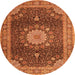 Square Persian Orange Traditional Rug, tr3180org