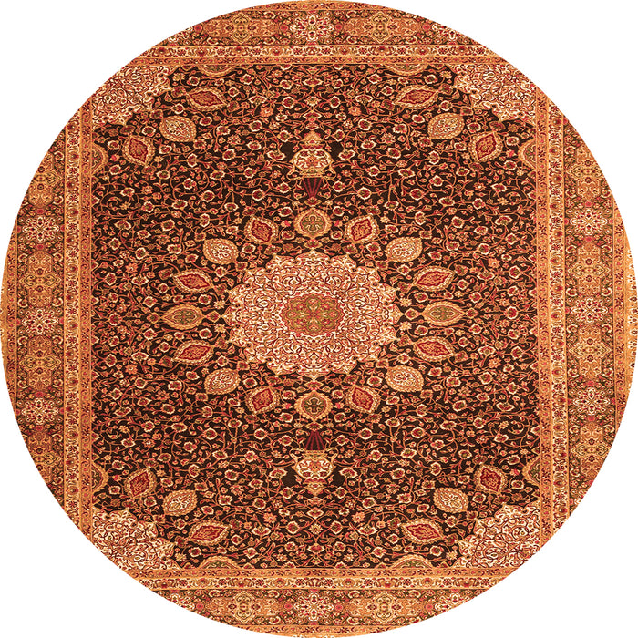 Machine Washable Persian Orange Traditional Area Rugs, wshtr3180org