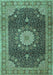 Machine Washable Persian Turquoise Traditional Area Rugs, wshtr3180turq