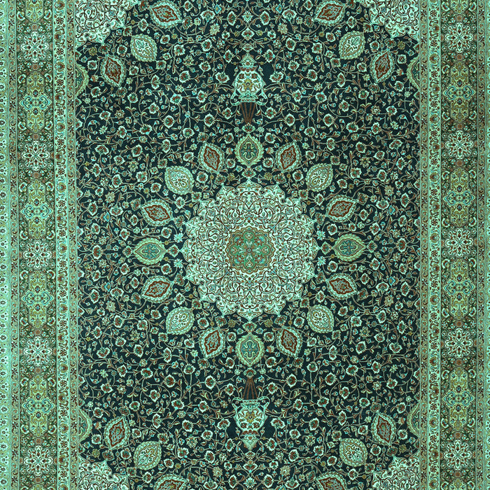 Machine Washable Persian Turquoise Traditional Area Rugs, wshtr3180turq
