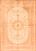 Medallion Orange Traditional Rug, tr3181org