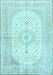 Medallion Light Blue Traditional Rug, tr3181lblu