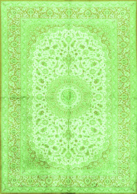 Medallion Green Traditional Rug, tr3181grn