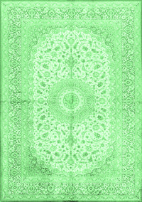 Medallion Emerald Green Traditional Rug, tr3181emgrn