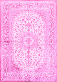 Medallion Pink Traditional Rug, tr3181pnk