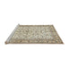 Sideview of Machine Washable Traditional Dark Almond Brown Rug, wshtr3182