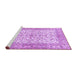 Sideview of Machine Washable Persian Purple Traditional Area Rugs, wshtr3182pur