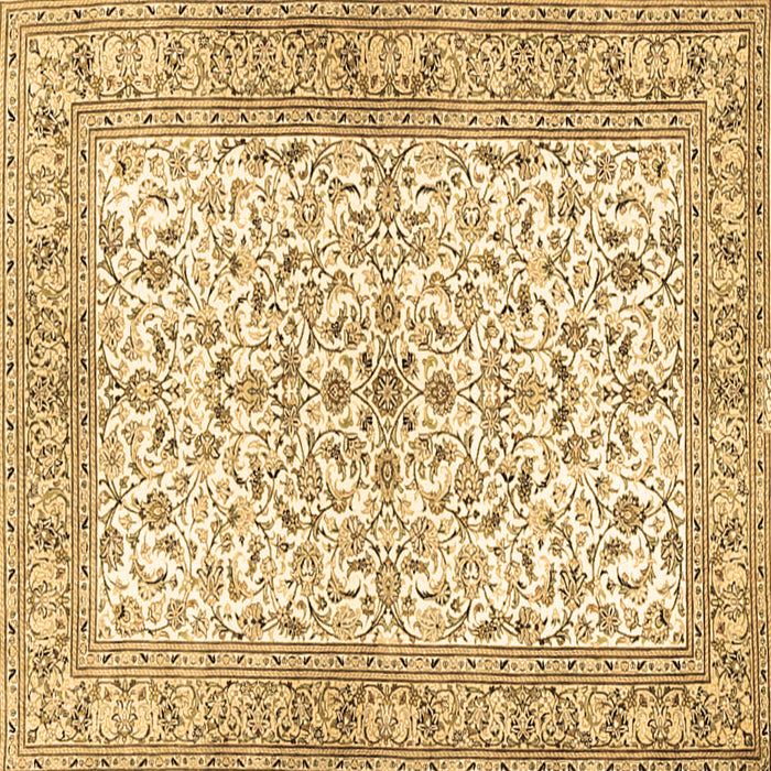 Square Persian Brown Traditional Rug, tr3182brn