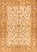 Serging Thickness of Machine Washable Persian Orange Traditional Area Rugs, wshtr3182org