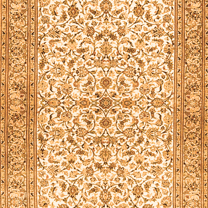 Serging Thickness of Machine Washable Persian Orange Traditional Area Rugs, wshtr3182org
