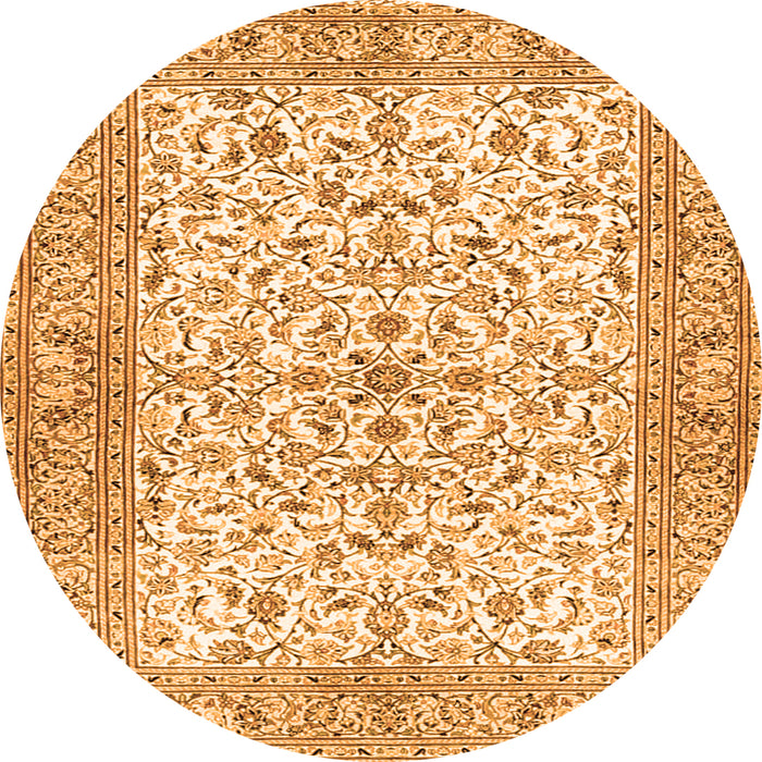 Machine Washable Persian Orange Traditional Area Rugs, wshtr3182org