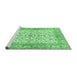 Sideview of Machine Washable Persian Emerald Green Traditional Area Rugs, wshtr3182emgrn