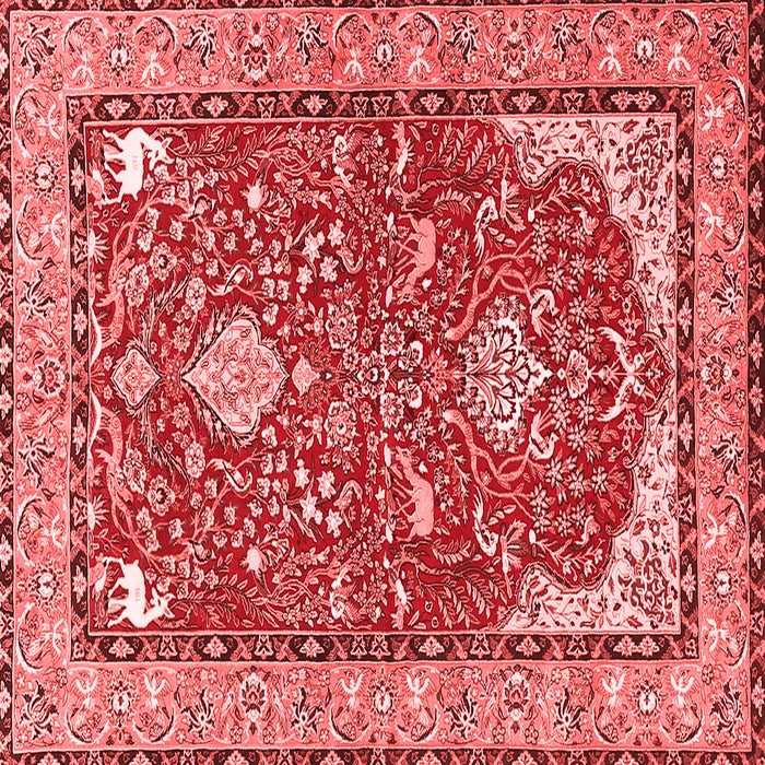 Animal Red Traditional Rug, tr3183red
