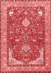 Animal Red Traditional Rug, tr3183red