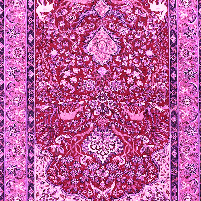 Machine Washable Animal Pink Traditional Rug, wshtr3183pnk