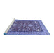 Sideview of Machine Washable Animal Blue Traditional Rug, wshtr3183blu